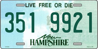NH license plate 3519921