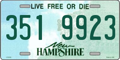 NH license plate 3519923