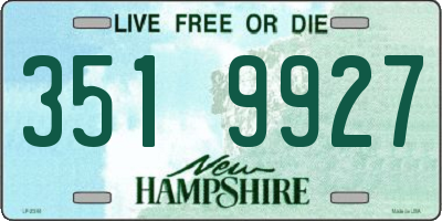 NH license plate 3519927