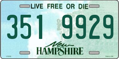 NH license plate 3519929