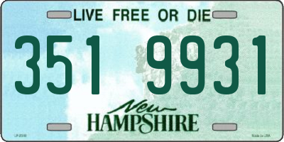 NH license plate 3519931