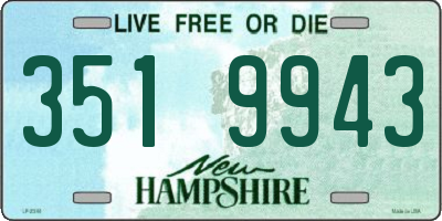 NH license plate 3519943