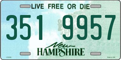 NH license plate 3519957