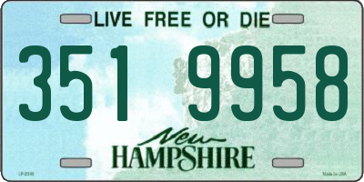 NH license plate 3519958