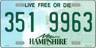 NH license plate 3519963