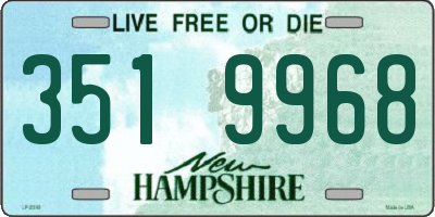 NH license plate 3519968