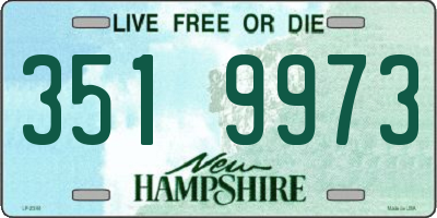 NH license plate 3519973