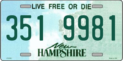 NH license plate 3519981