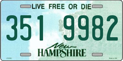 NH license plate 3519982