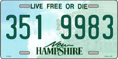 NH license plate 3519983