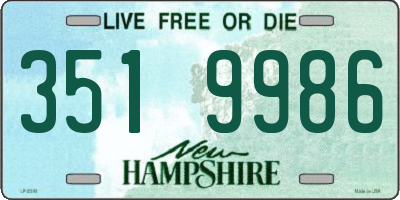 NH license plate 3519986