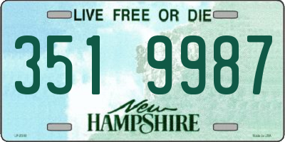 NH license plate 3519987
