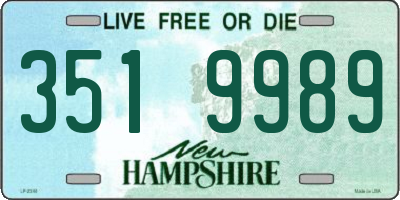 NH license plate 3519989