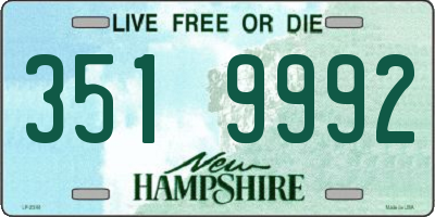 NH license plate 3519992