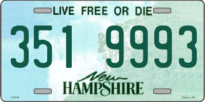NH license plate 3519993