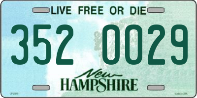 NH license plate 3520029