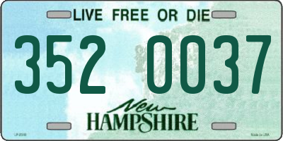 NH license plate 3520037