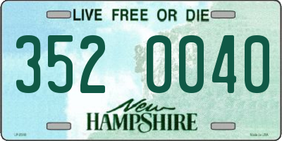 NH license plate 3520040