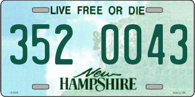 NH license plate 3520043