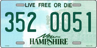 NH license plate 3520051