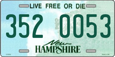 NH license plate 3520053