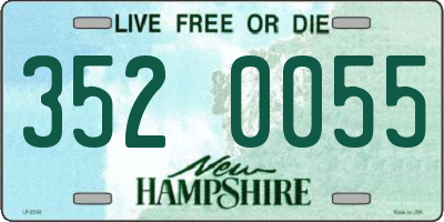 NH license plate 3520055