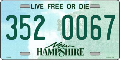 NH license plate 3520067