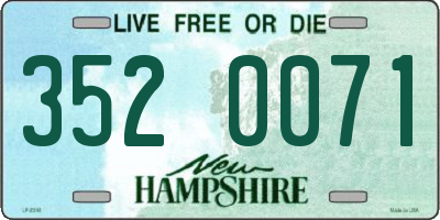 NH license plate 3520071