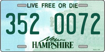 NH license plate 3520072
