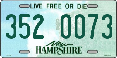 NH license plate 3520073
