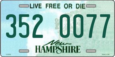 NH license plate 3520077