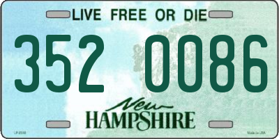 NH license plate 3520086