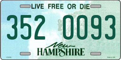 NH license plate 3520093