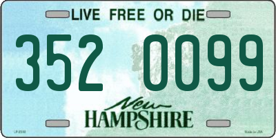 NH license plate 3520099