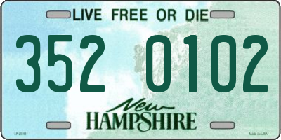 NH license plate 3520102