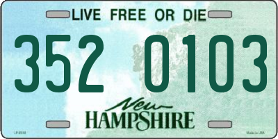 NH license plate 3520103