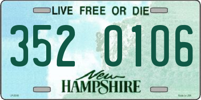 NH license plate 3520106