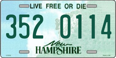 NH license plate 3520114