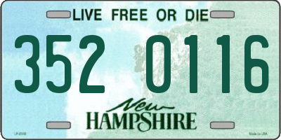 NH license plate 3520116