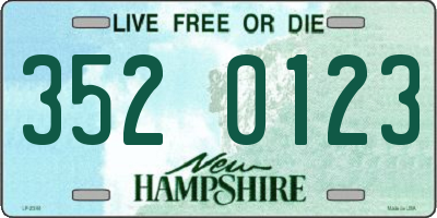 NH license plate 3520123