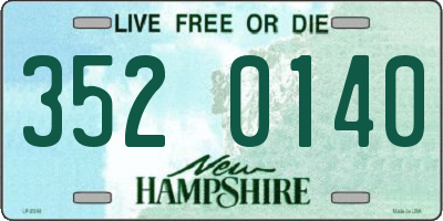 NH license plate 3520140