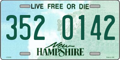 NH license plate 3520142