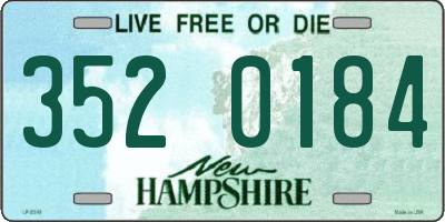 NH license plate 3520184