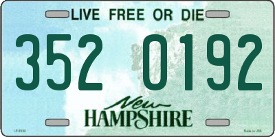 NH license plate 3520192
