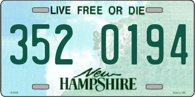 NH license plate 3520194