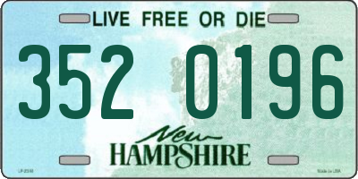 NH license plate 3520196