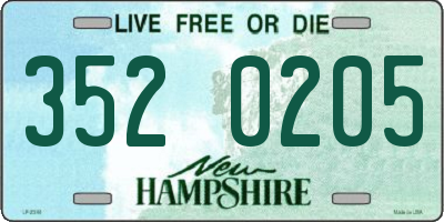 NH license plate 3520205