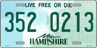 NH license plate 3520213