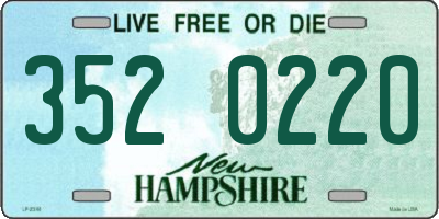 NH license plate 3520220