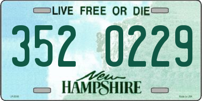 NH license plate 3520229